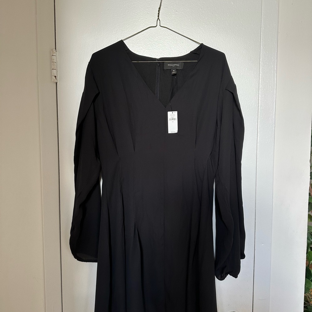 Banana Republic Black Long Sleeve Dress